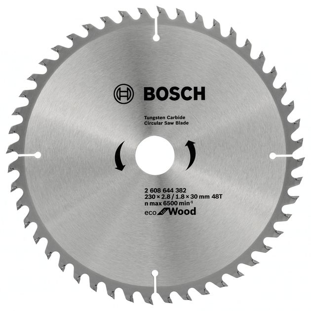 Диск пилы 230x30 мм, 48 зубьев по дереву ECO Wood BOSCH, фото  | SNABZHENIE.com.ua