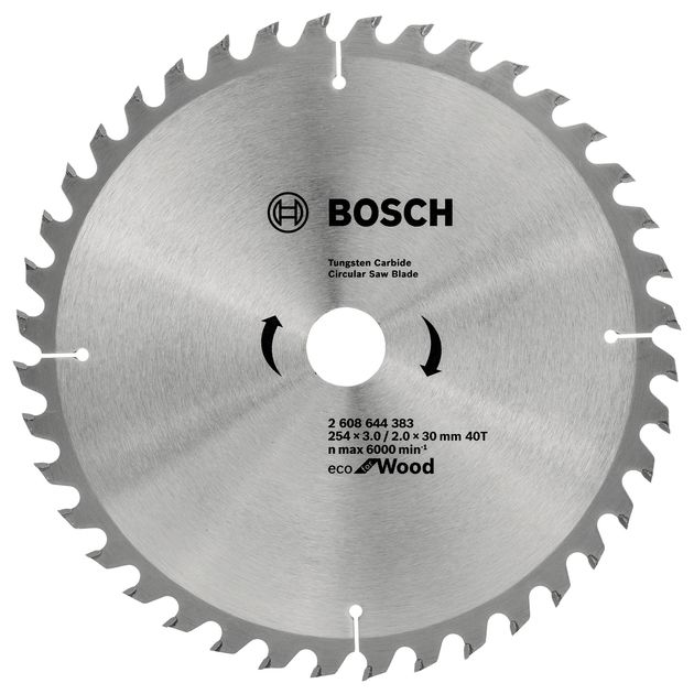 Пильный диск 254 мм, 40 зубьев для дерева ECO Wood BOSCH, фото  | SNABZHENIE.com.ua