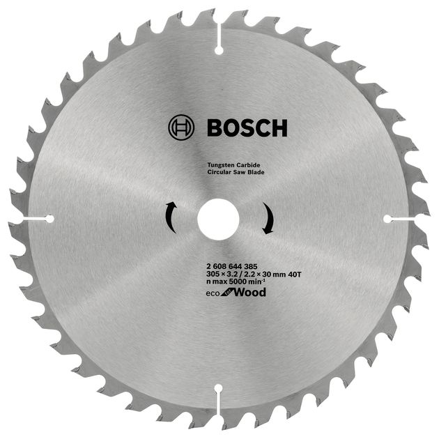 Пильный диск Bosch ECO Wood 305x30mm, 40 зубьев для дерева, фото  | SNABZHENIE.com.ua