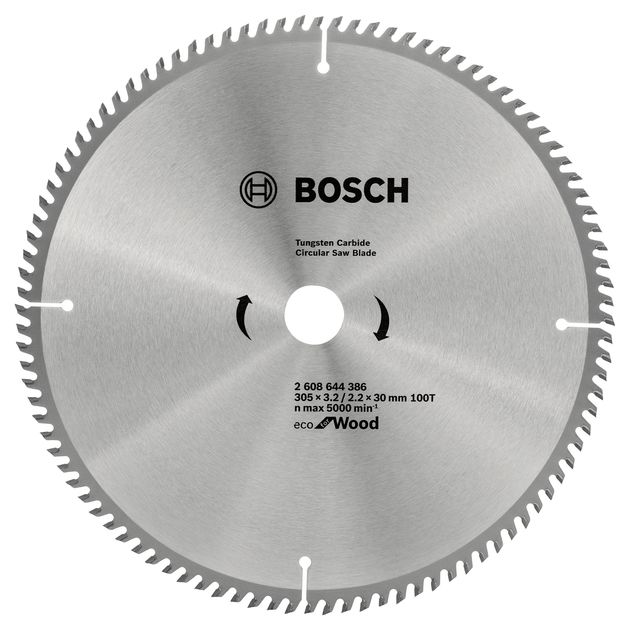 Диск пилы 305 x 30 мм, 100 зубьев по дереву ECO Wood BOSCH, фото  | SNABZHENIE.com.ua
