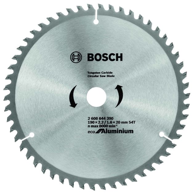 Пильный диск 190 x 20 мм, 54 T по алюминию BOSCH ECO Aluminium, фото  | SNABZHENIE.com.ua