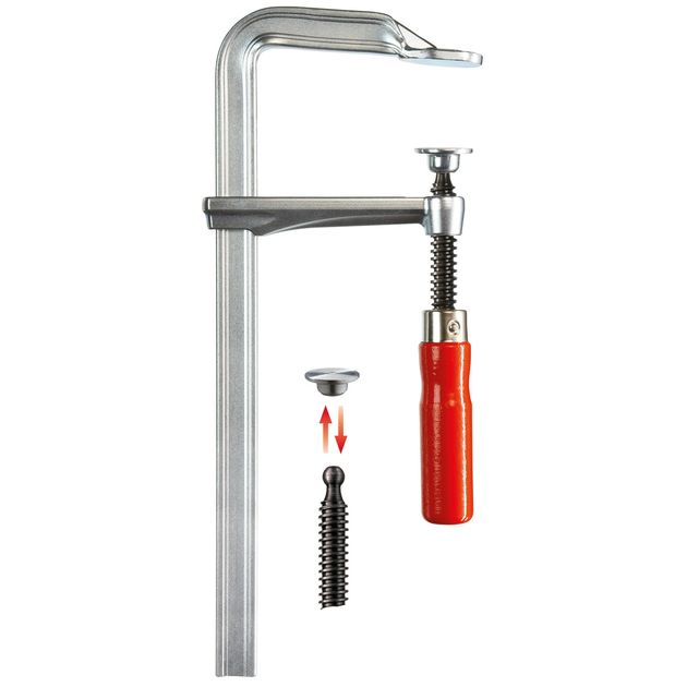 Цельнометаллическая струбцина GZ 160 с деревянной рукояткой BESSEY, фото  | SNABZHENIE.com.ua