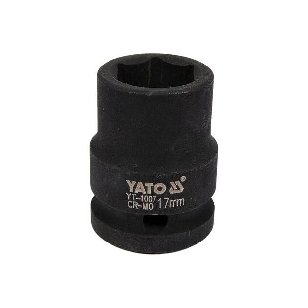 Головка торцевая ударная 1/2", 17 мм, длина 39 мм YATO (YT-1007), фото  | SNABZHENIE.com.ua