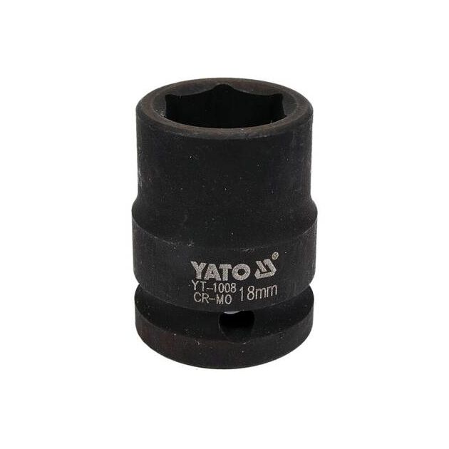 Ударная торцевая головка 6-гранная 1/2", 18 мм, YATO (YT-1008), фото  | SNABZHENIE.com.ua