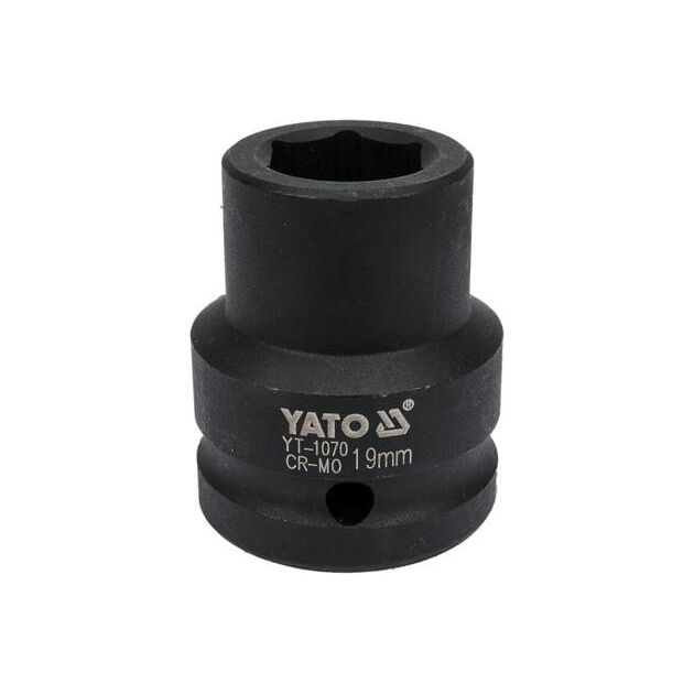 Головка торцевая ударная 19 мм 3/4" YATO (YT-1070) длина 50 мм, фото  | SNABZHENIE.com.ua