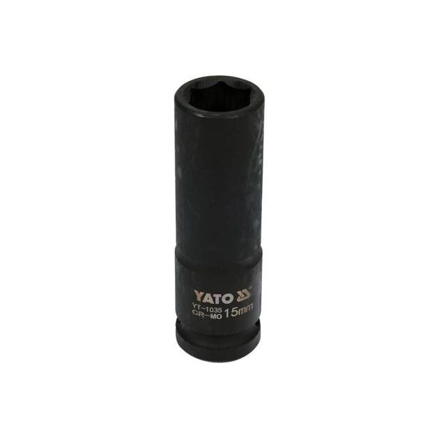 Головка торцевая ударная 1/2", 15 мм, длина 78 мм YATO (YT-1035), фото  | SNABZHENIE.com.ua