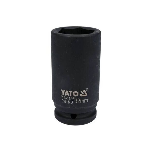 Торцевая ударная головка 6-гранная 32 мм, квадрат 3/4", 90 мм YATO, фото  | SNABZHENIE.com.ua