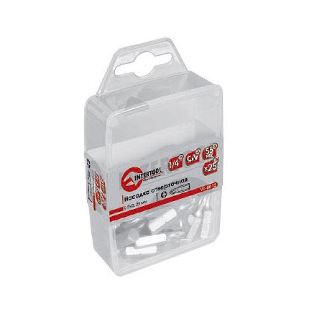 Комплект бит PH2 1/4x25 мм - 10 шт. INTERTOOL VT-0012, фото  | SNABZHENIE.com.ua
