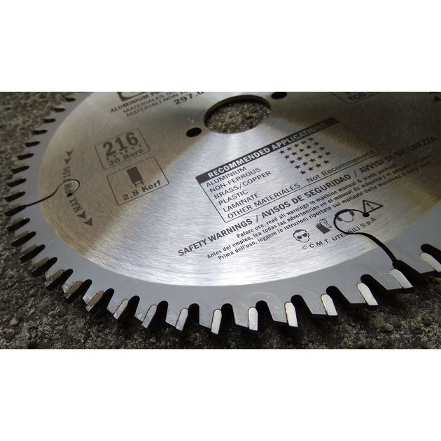 Диск пильный 216x30 мм, Z 64, для цветных металлов и ламинированных панелей CMT, фото , изображение 12 | SNABZHENIE.com.ua