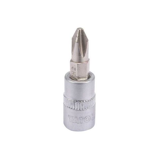 Головка торцевая Philips PH2, квадрат 1/4, 37 мм YATO (YT-04412), фото  | SNABZHENIE.com.ua