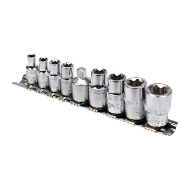 Набор торцевых головок TORX E5-E16, 1/4" с переходником на 3/8", 9 шт., фото  | SNABZHENIE.com.ua