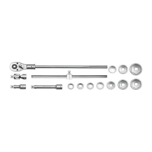 Набор торцевых головок YATO 3/4", 30-60 мм, 15 шт. (YT-1334), фото  | SNABZHENIE.com.ua
