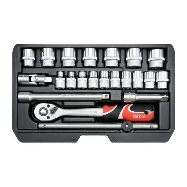 Набор торцевых головок YATO 3/8", 6-22 мм, 22 шт., фото  | SNABZHENIE.com.ua