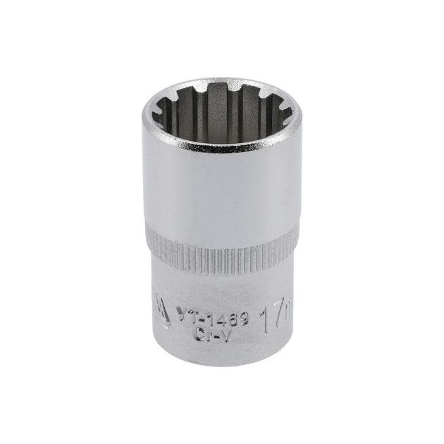 Головка торцевая Spline 1/2", 17 мм, длина 38 мм YATO (YT-1469), фото  | SNABZHENIE.com.ua