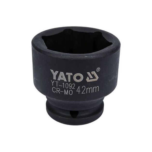 Торцевая ударная головка 6-гранная 42 мм, квадрат 3/4", 57 мм YATO, фото  | SNABZHENIE.com.ua