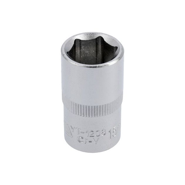 Головка торцевая 6-гранная 1/2" 15 мм YATO (YT-1208) длина 38 мм, фото  | SNABZHENIE.com.ua