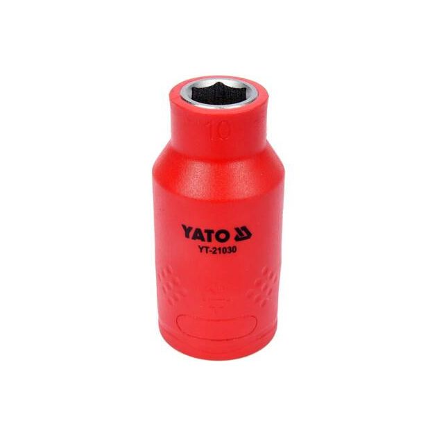 Головка торцевая диэлектрическая YATO 1/2" 10 мм, 55 мм, изолированная, фото  | SNABZHENIE.com.ua