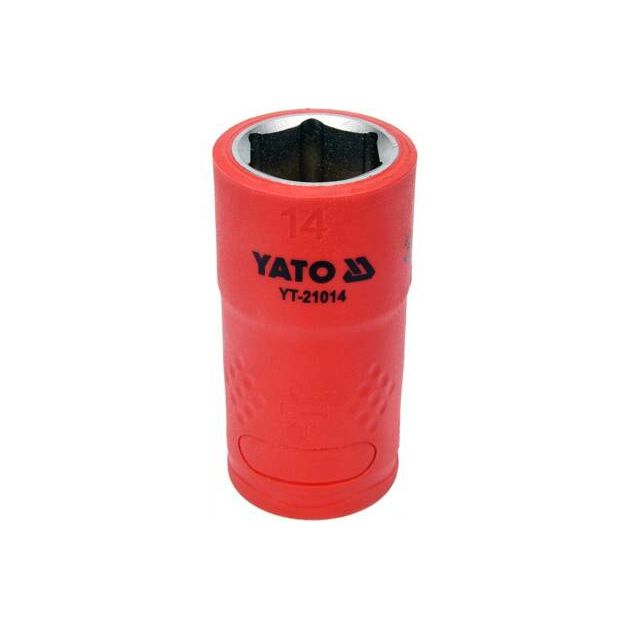 Диэлектрическая торцевая головка YATO 14 мм, 3/8", 45 мм, фото  | SNABZHENIE.com.ua