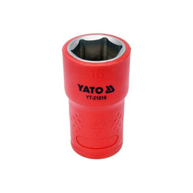 Диэлектрическая торцевая головка YATO 16 мм, 3/8", 45 мм, фото  | SNABZHENIE.com.ua