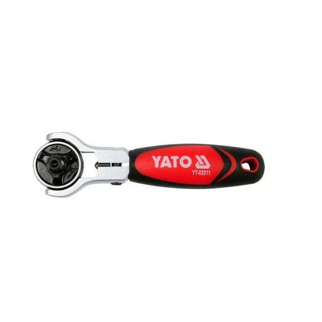 Трещотка 1/4", вращающаяся головка, длина 115 мм YATO (YT-03311), фото  | SNABZHENIE.com.ua