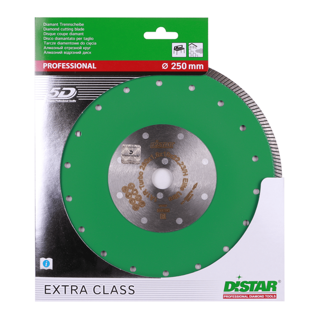 Алмазный отрезной круг DISTAR Turbo Elite Ultra 250 x 1,6/1,2 x 10, фото , изображение 5 | SNABZHENIE.com.ua