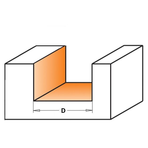 Фреза для вибірки паза під петлі HM 19 x 19 x 54 мм, хвостовик 8 мм CMT (901.190.11), фото , зображення 3 | SNABZHENIE.com.ua