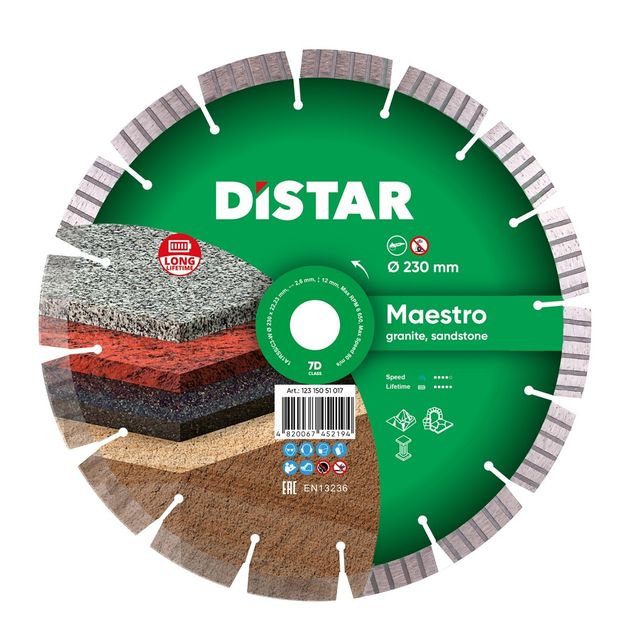 Диск алмазный отрезной DISTAR Maestro 230x2,6/1,8x22,23 1A1RSS/C3-W, фото  | SNABZHENIE.com.ua