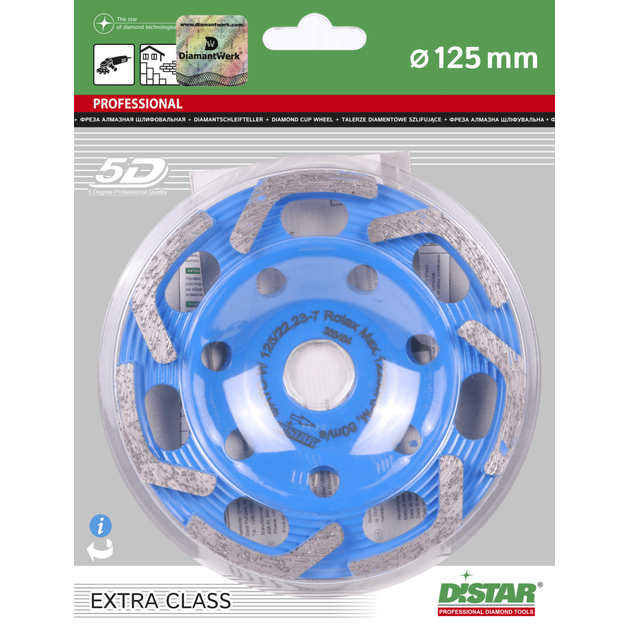 Чашка алмазна торцева ФАТ-С 125 / 22,23 x 7-W Rotex для шліфування без охолодження водою для УШМ, DISTAR, фото , зображення 8 | SNABZHENIE.com.ua Чашка алмазна торцева ФАТ-С 125 / 22,23 x 7-W Rotex для шліфування без охолодження водою для УШМ, DISTAR, фото , зображення 8 | SNABZHENIE.com.ua
