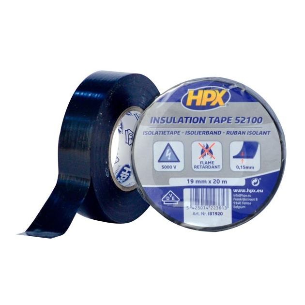 HPX 52100 - Черная автомобильная изоляционная лента 19мм x 20м, фото  | SNABZHENIE.com.ua