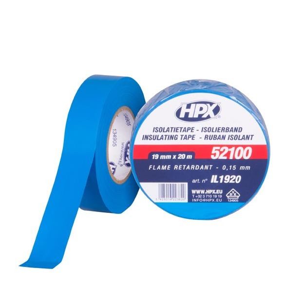 HPX 52100 - изоляционная лента 19мм x 20м, синяя, VDE-стандарт, фото  | SNABZHENIE.com.ua