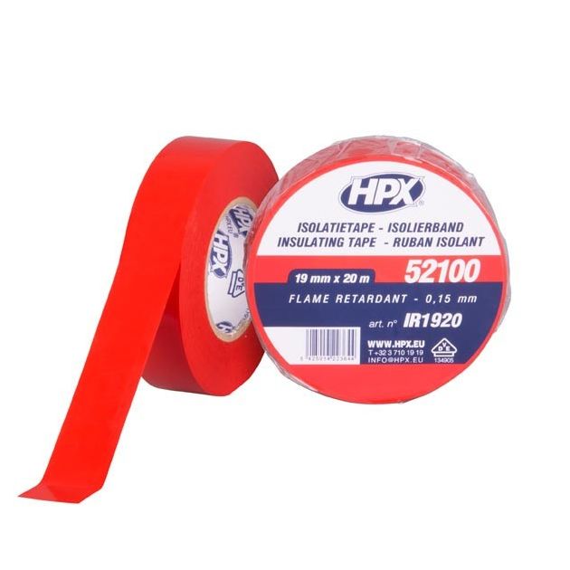 HPX 52100 - 19мм x 20м, красная, VDE-стандарт, изоляционная лента, фото  | SNABZHENIE.com.ua
