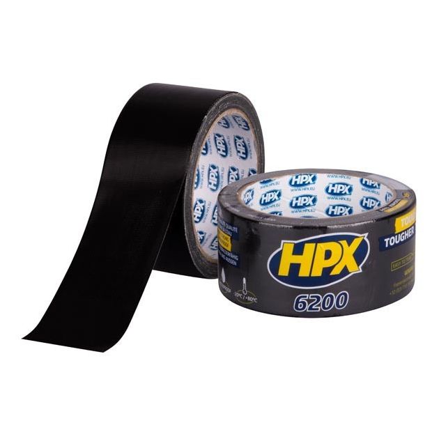 HPX 6200 - черная армированная ремонтная лента 48мм х 10м, фото  | SNABZHENIE.com.ua
