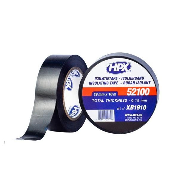 HPX 52100 - 19мм x 10м, чорна, VDE-стандарт - автомобільна ізоляційна стрічка, фото  | SNABZHENIE.com.ua