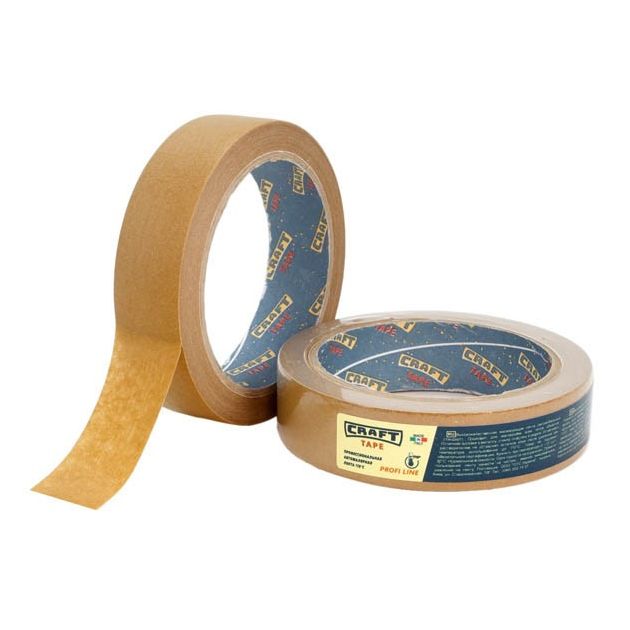 Лента малярная высокотемпературная CRAFT TAPE 25мм х 50м 110°С, фото  | SNABZHENIE.com.ua