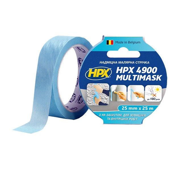 Малярная лента HPX 4900 MULTIMASK 25мм х 25м, УФ защита, сверхпрочная, фото  | SNABZHENIE.com.ua
