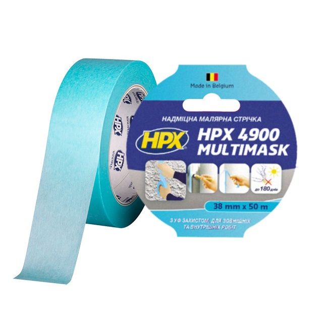 Малярная лента HPX 4900 MULTIMASK 38мм х 50м, УФ защита, сверхпрочная, фото  | SNABZHENIE.com.ua