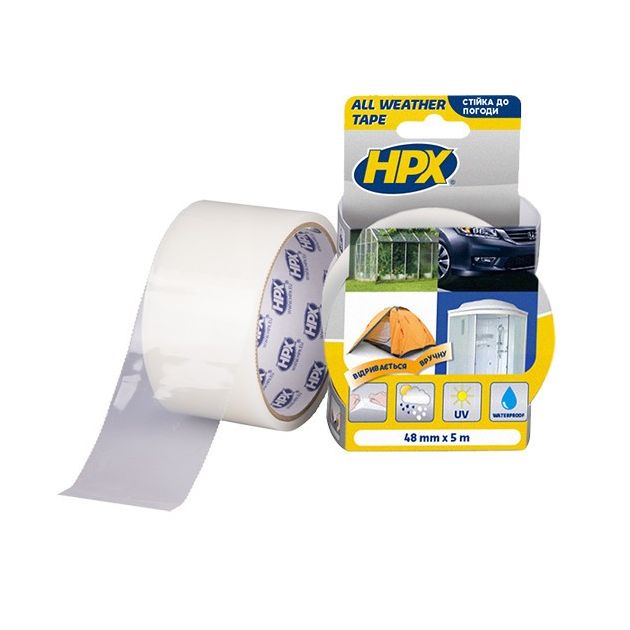 Лента HPX для ремонта стекла и пластика, 48мм x 5м, прозрачная, фото  | SNABZHENIE.com.ua