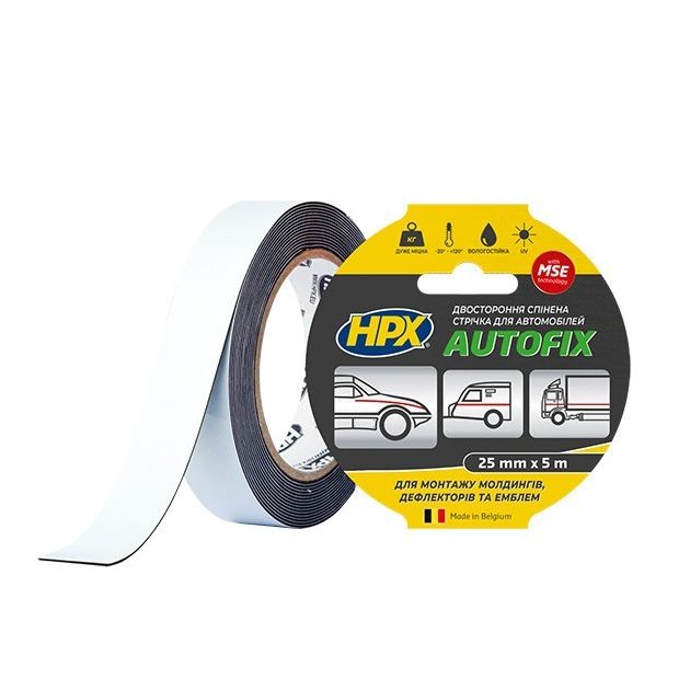 AVTOFIX MSE - 25мм x 5м - двусторонний скотч для автомобилей, фото  | SNABZHENIE.com.ua