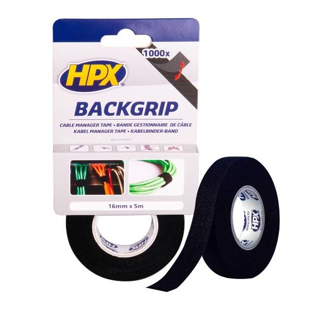 HPX BACKGRIP - 16мм x 5м - стяжка-липучка для бандажа кабелів, фото  | SNABZHENIE.com.ua