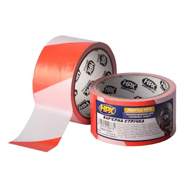 HPX Barrier Tape 50мм x 50м - высококачественная сигнальная лента, фото  | SNABZHENIE.com.ua