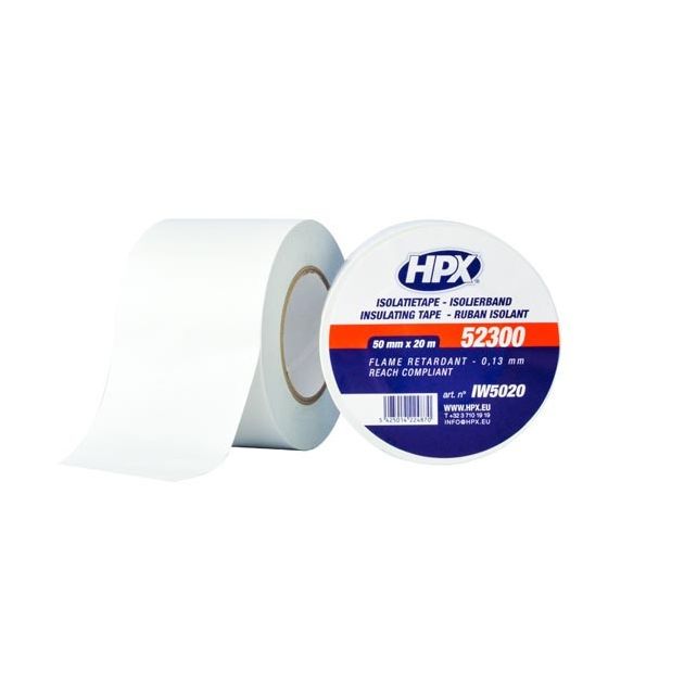 HPX 52300 - белая бандажная изолента 50мм x 20м x 0,12мм, фото  | SNABZHENIE.com.ua