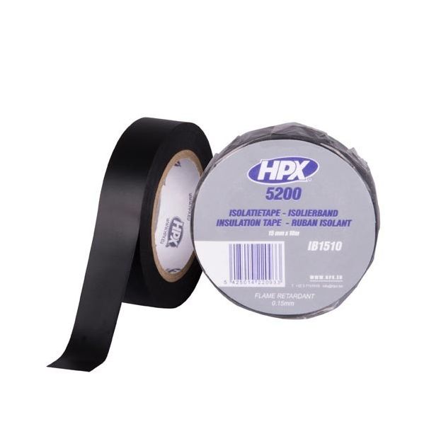 HPX 5200 - черная изоляционная лента 15мм x 10м, фото  | SNABZHENIE.com.ua