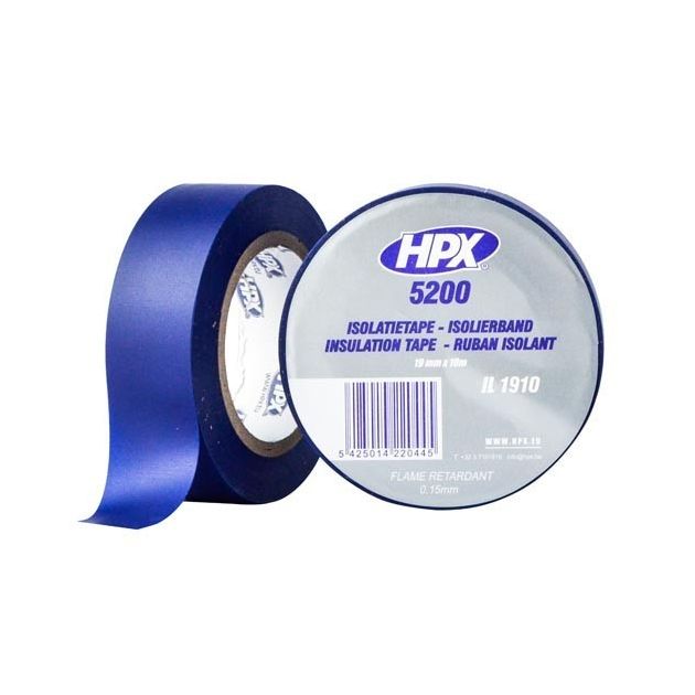 Профессиональная изоляционная лента HPX 5200, 19мм x 10м, синяя, фото  | SNABZHENIE.com.ua
