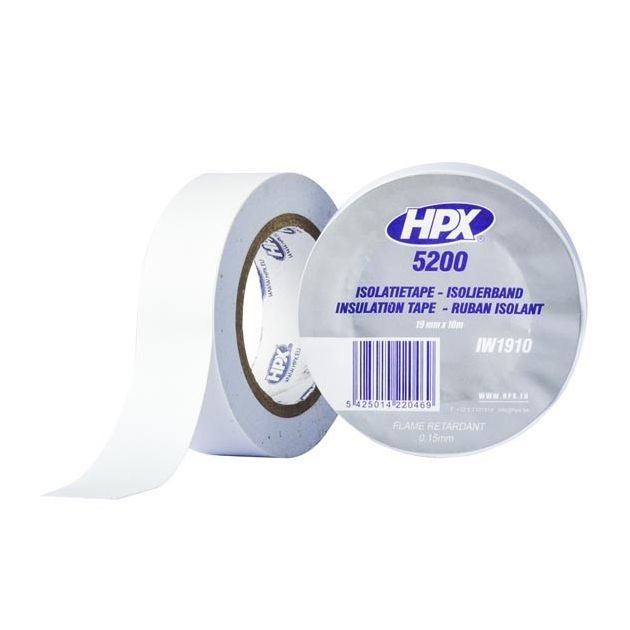 HPX 5200 - 19мм x 10м, белая - изоляционная лента профессиональная, фото  | SNABZHENIE.com.ua