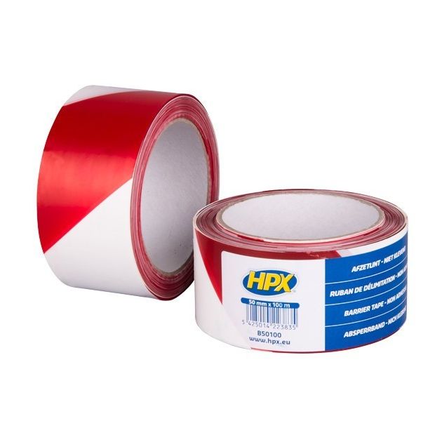 Сигнальная лента HPX Barrier Tape 50мм x 100м для ограждений, фото  | SNABZHENIE.com.ua