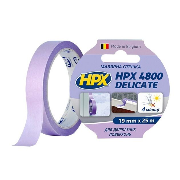 HPX 4800 - 19мм х 25м - малярная лента для деликатных поверхностей, фото  | SNABZHENIE.com.ua