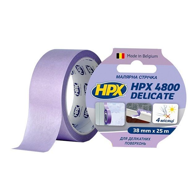 HPX 4800 - 38мм х 25м - малярная лента для деликатных поверхностей, фото  | SNABZHENIE.com.ua