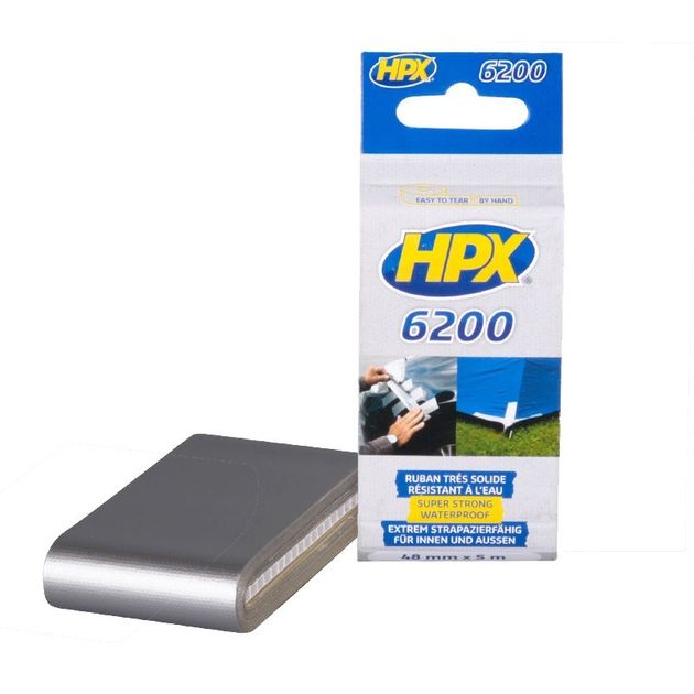 Ремонтная лента HPX 6200, 48мм x 5м, серебристая, армированная, фото  | SNABZHENIE.com.ua