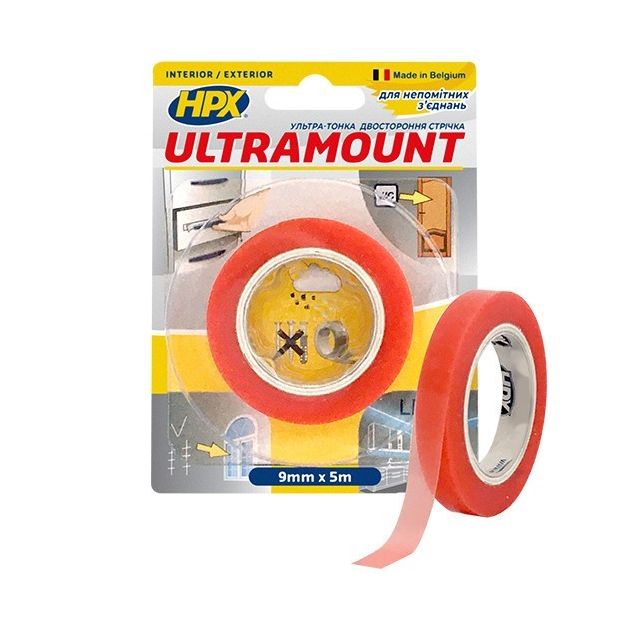 Ультра-тонкая прозрачная монтажная лента ULTRA MOUNT 9мм x 5м, фото  | SNABZHENIE.com.ua