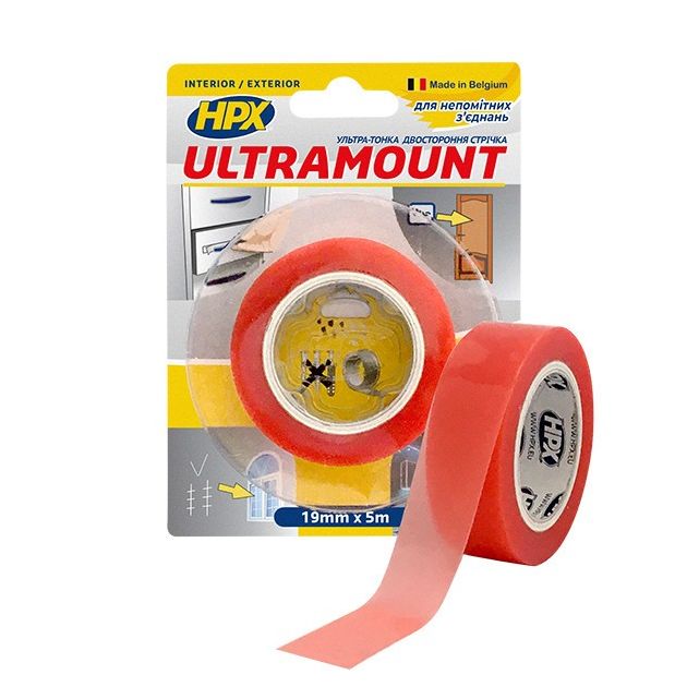 Ультра-тонкая прозрачная монтажная лента ULTRA MOUNT 19мм x 5м, фото  | SNABZHENIE.com.ua